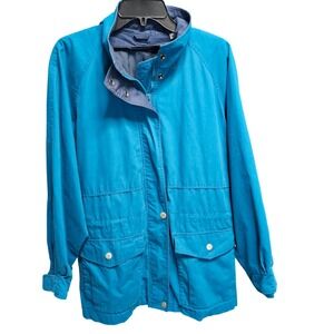 VTG Towne By London Fog Mens Teal Blue Field Jacket Size Medium